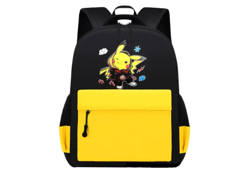 Cartable Pikachu jaune et noir