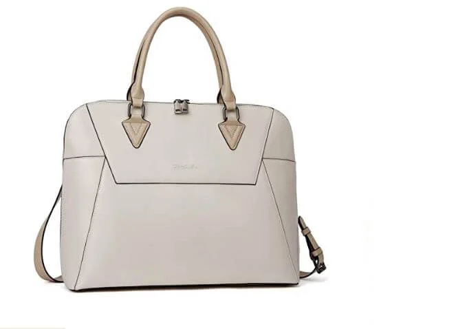 BOSTANTEN Sac ordinateur en cuir véritable pour femmes 15.6